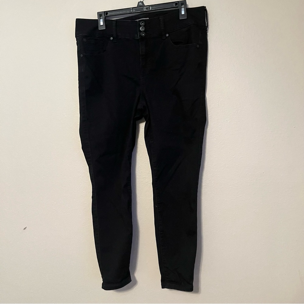 Torrid Size 16S Skinny Jeans Denim Black Casual Stretch Petite